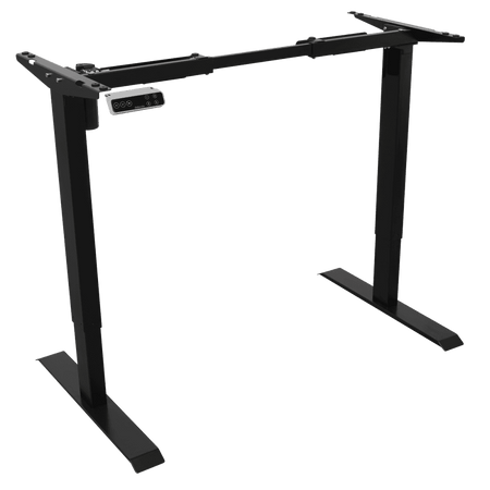 Dellonda Single Motor Ultra-Quiet Adjustable-Height Desk Frame with Digital Control Panel 70kg Capacity - Black Model No- DH18