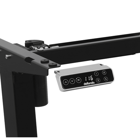 Dellonda Single Motor Ultra-Quiet Adjustable-Height Desk Frame with Digital Control Panel 70kg Capacity - Black Model No- DH18