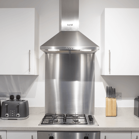 Baridi Splashback for Cooker Hoods 60 x 75cm - Stainless Steel Model No- DH193