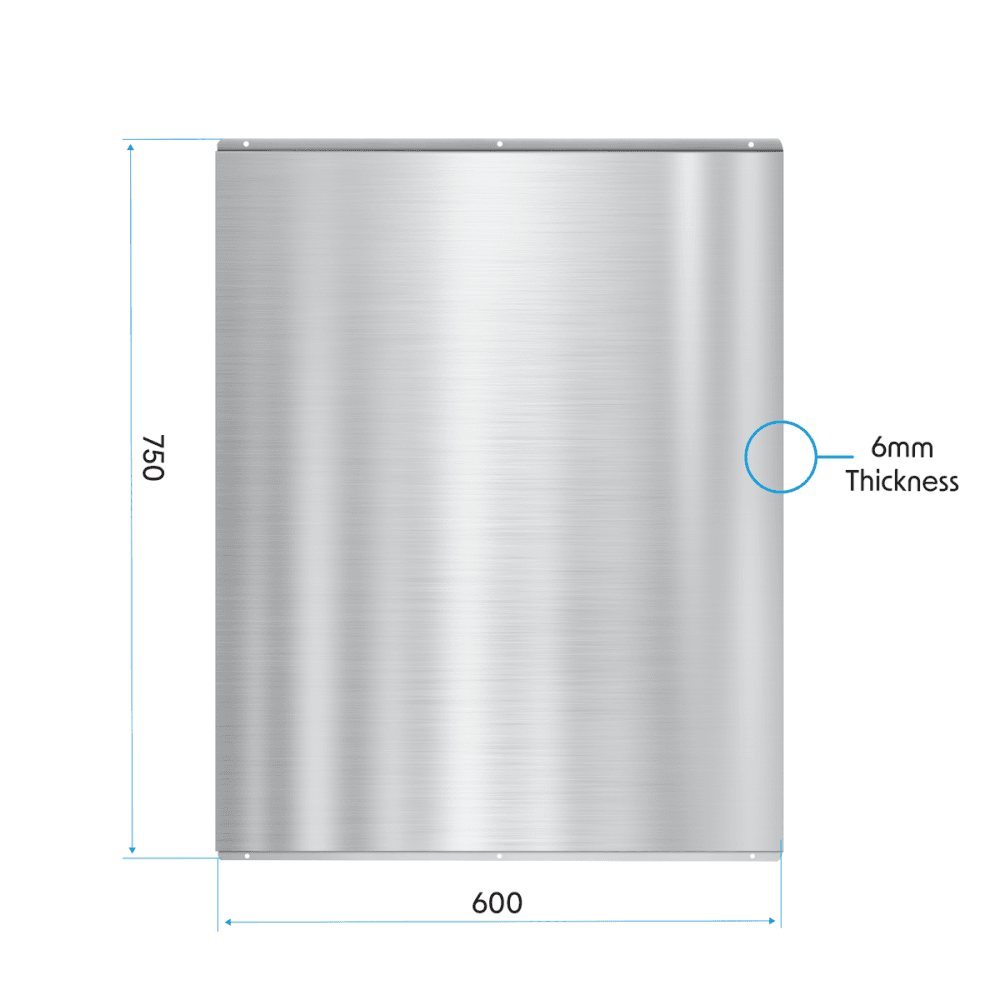 Baridi Splashback for Cooker Hoods 60 x 75cm - Stainless Steel Model No- DH193