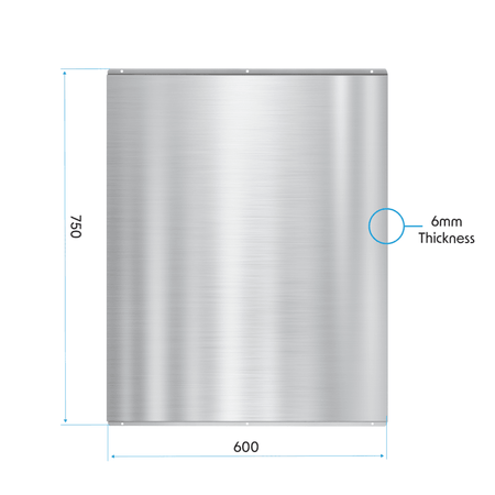 Baridi Splashback for Cooker Hoods 60 x 75cm - Stainless Steel Model No- DH193