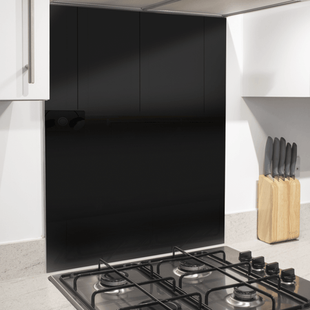 Baridi Splashback for Cooker Hoods 60 x 75cm - Black Model No- DH194