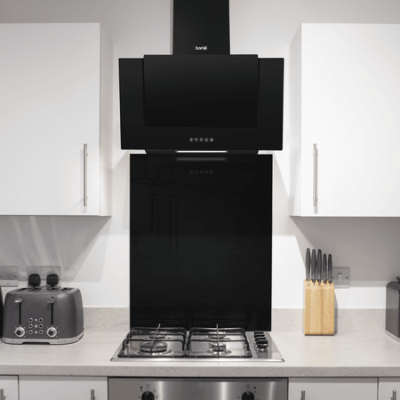 Baridi Splashback for Cooker Hoods 60 x 75cm - Black Model No- DH194