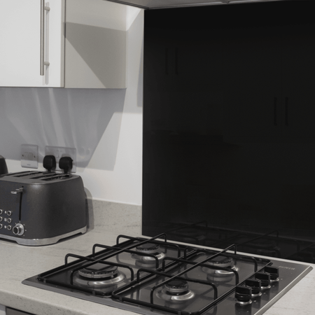 Baridi Splashback for Cooker Hoods 60 x 75cm - Black Model No- DH194