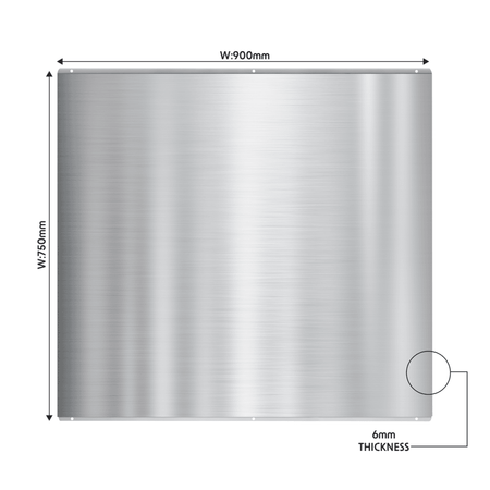 Baridi Splashback for Cooker Hoods 90 x 75cm - Stainless Steel Model No- DH195