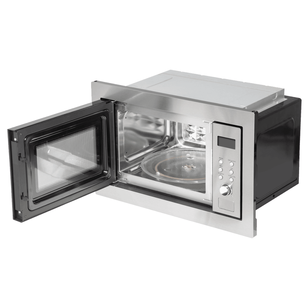Baridi Integrated Microwave Oven with Grill 25L Capacity 900W - Stainless Steel Model No- DH197
