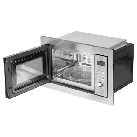 Baridi Integrated Microwave Oven with Grill 25L Capacity 900W - Stainless Steel Model No- DH197