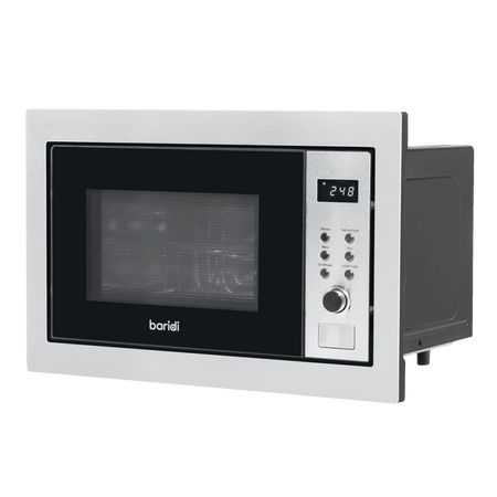 Baridi Integrated Microwave Oven with Grill 25L Capacity 900W - Stainless Steel Model No- DH197