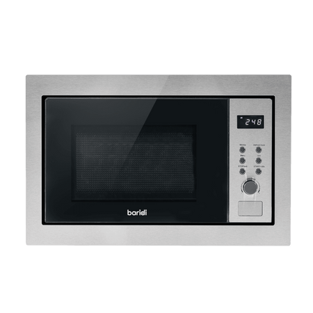 Baridi Integrated Microwave Oven with Grill 25L Capacity 900W - Stainless Steel Model No- DH197
