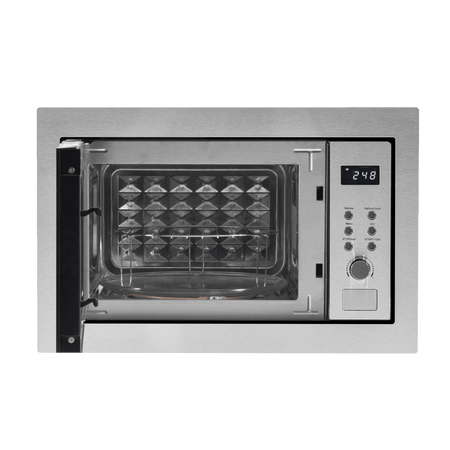 Baridi Integrated Microwave Oven with Grill 25L Capacity 900W - Stainless Steel Model No- DH197