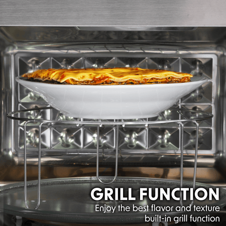Baridi Integrated Microwave Oven with Grill 25L Capacity 900W - Stainless Steel Model No- DH197