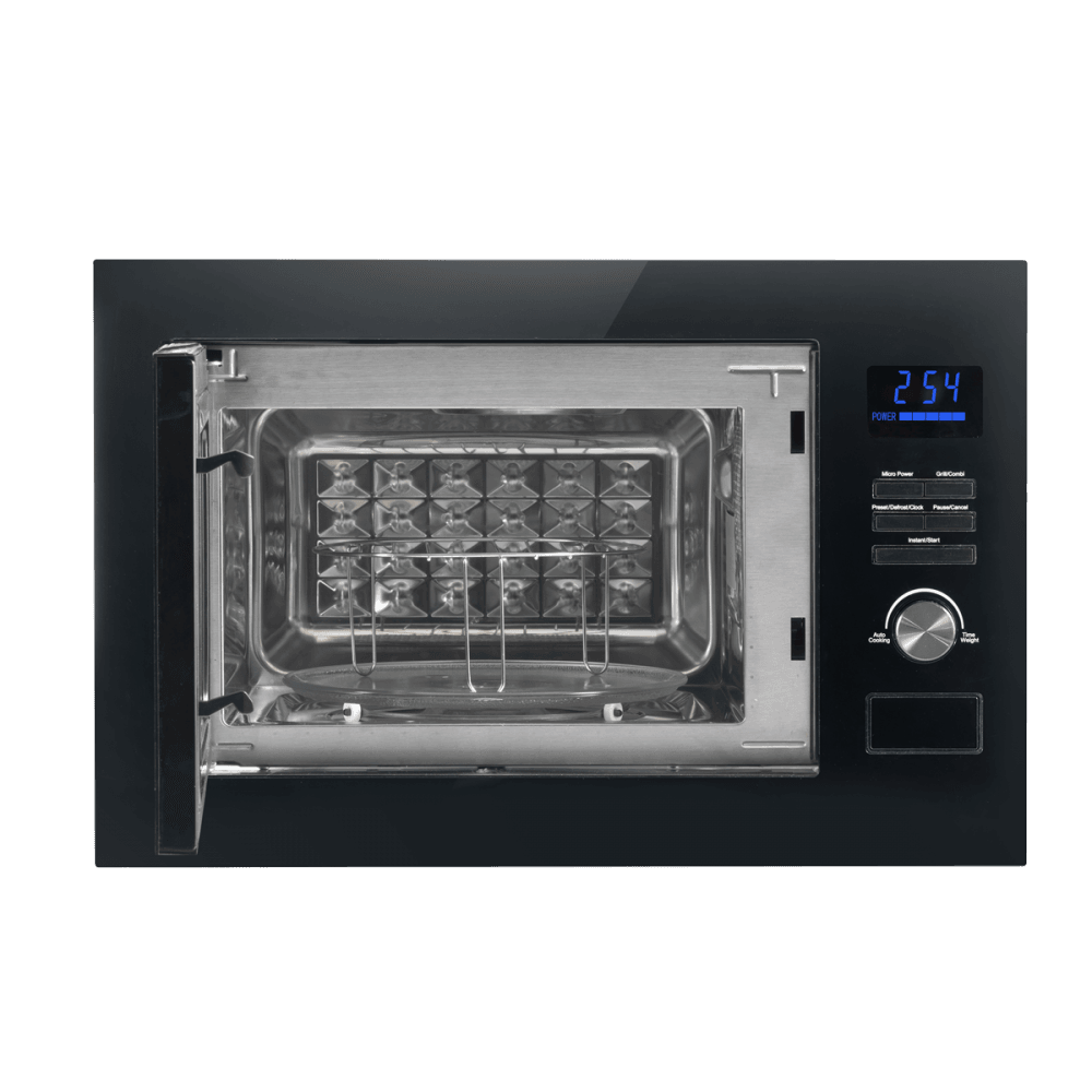 Baridi Integrated Microwave Oven with Grill 25L Capacity 900W - Black Model No- DH198