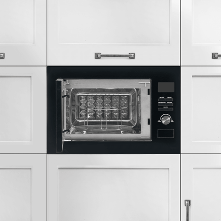 Baridi Integrated Microwave Oven with Grill 25L Capacity 900W - Black Model No- DH198