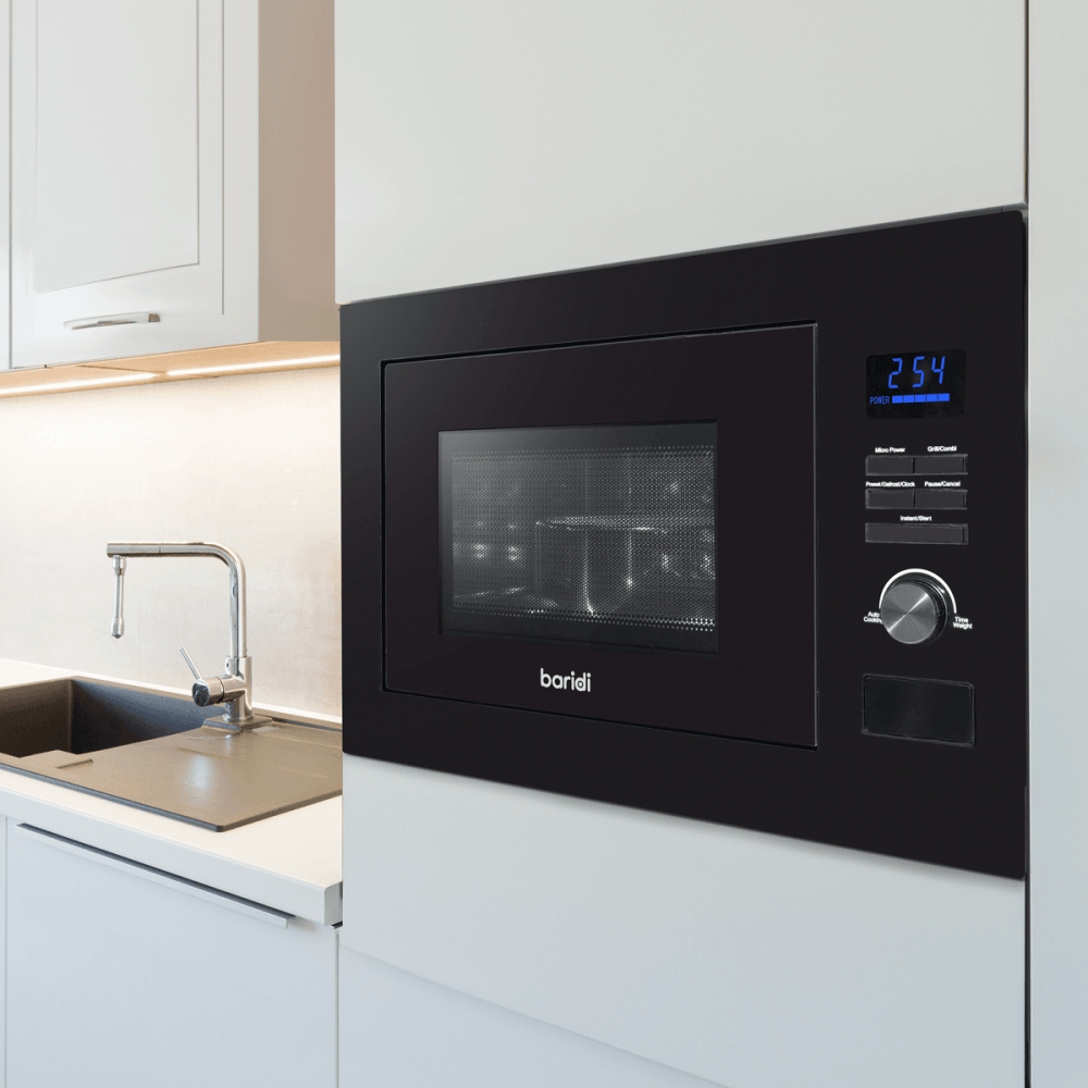 Baridi Integrated Microwave Oven with Grill 25L Capacity 900W - Black Model No- DH198
