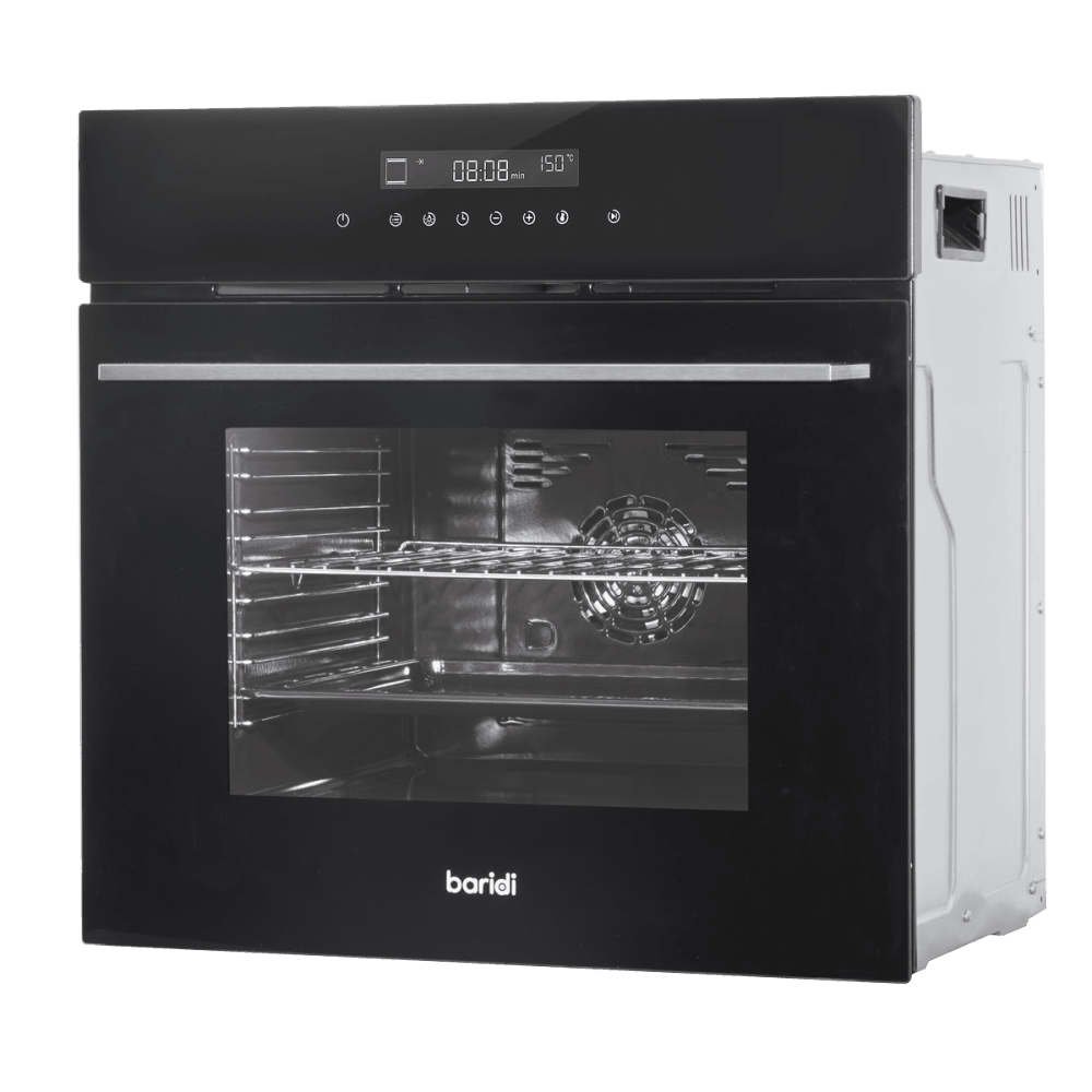 Baridi Integrated Fan-Assisted Electric Oven 60cm 72L Capacity - Black Model No- DH199