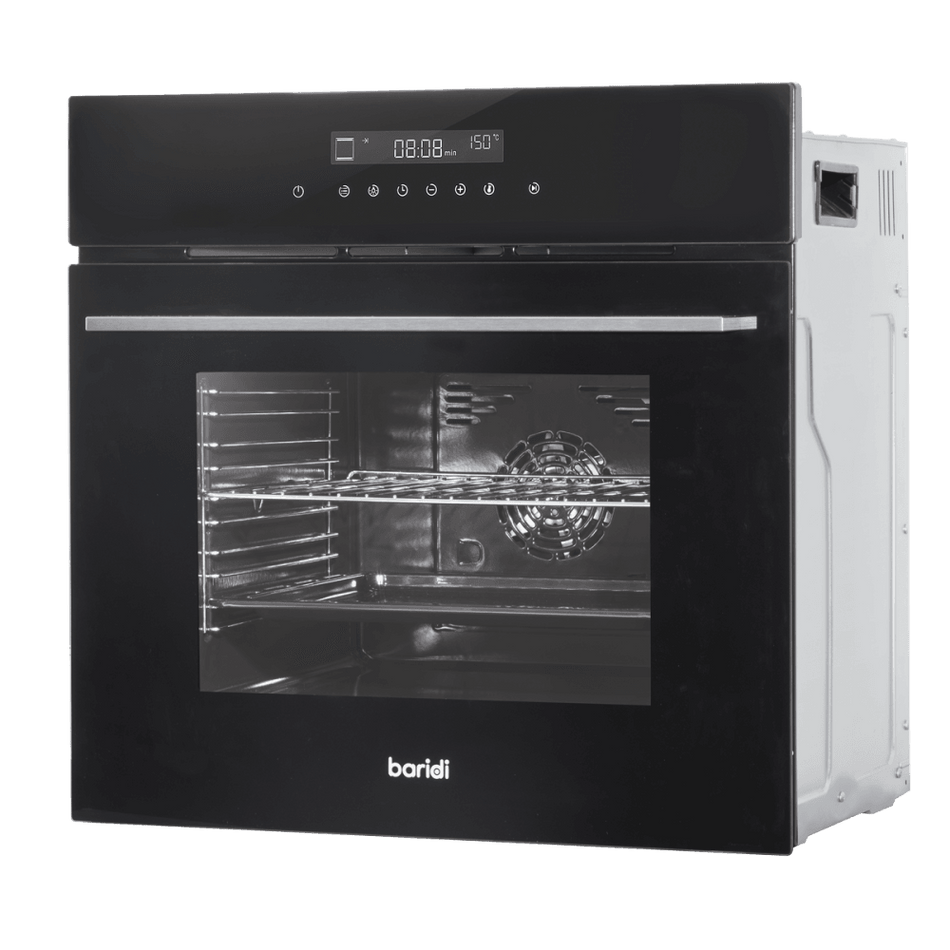 Baridi Integrated Fan-Assisted Electric Oven 60cm 72L Capacity - Black Model No- DH199