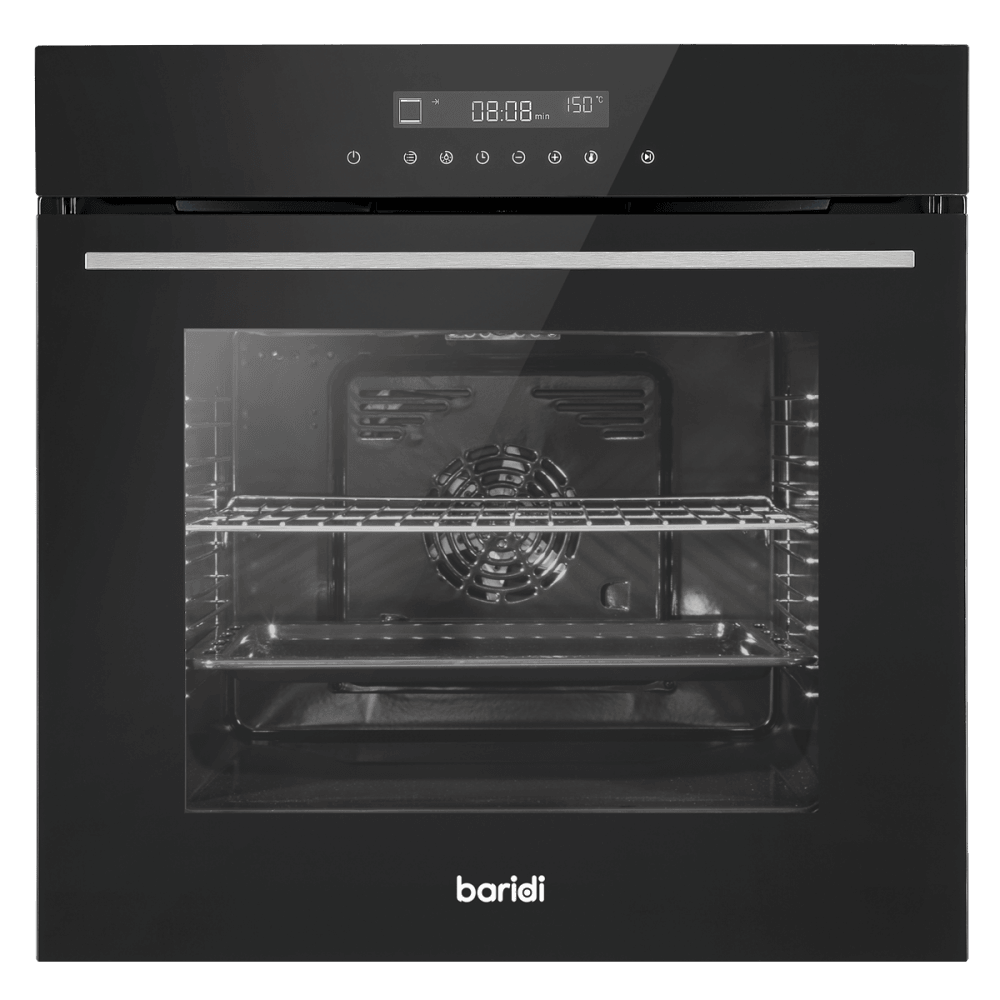Baridi Integrated Fan-Assisted Electric Oven 60cm 72L Capacity - Black Model No- DH199