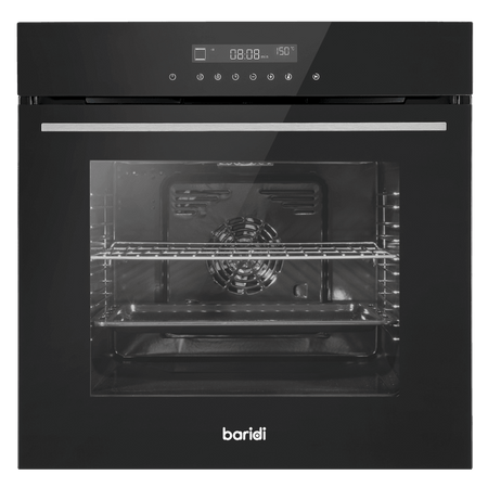Baridi Integrated Fan-Assisted Electric Oven 60cm 72L Capacity - Black Model No- DH199