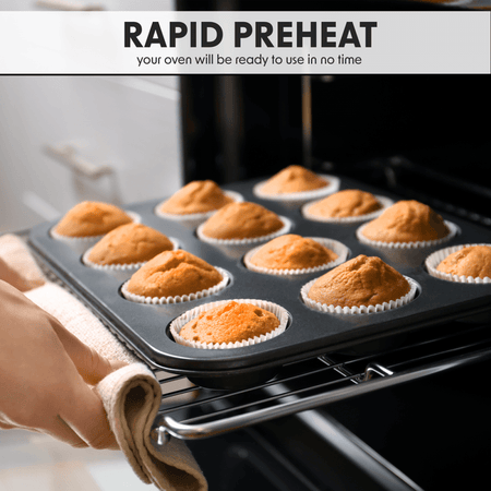 Baridi Integrated Fan-Assisted Electric Oven 60cm 72L Capacity - Black Model No- DH199