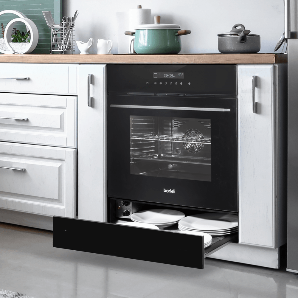 Baridi Integrated Warming Drawer 60cm - Black Model No- DH201