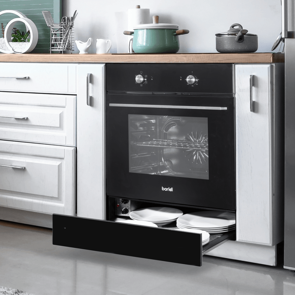 Baridi Integrated Warming Drawer 60cm - Black Model No- DH201