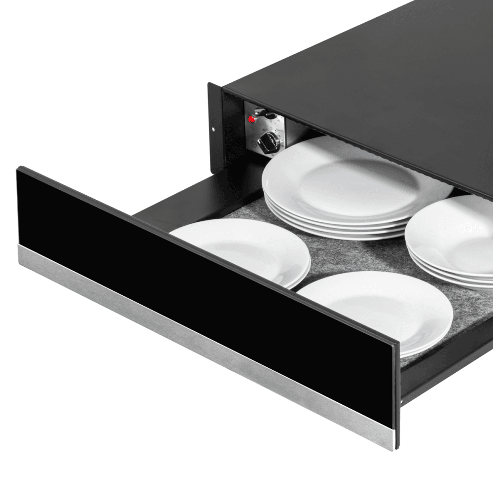 Baridi Integrated Warming Drawer 60cm - Black/Stainless Steel Model No- DH202