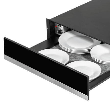 Baridi Integrated Warming Drawer 60cm - Black/Stainless Steel Model No- DH202