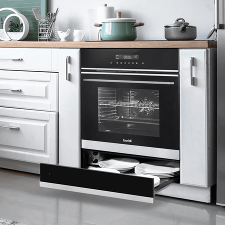 Baridi Integrated Warming Drawer 60cm - Black/Stainless Steel Model No- DH202