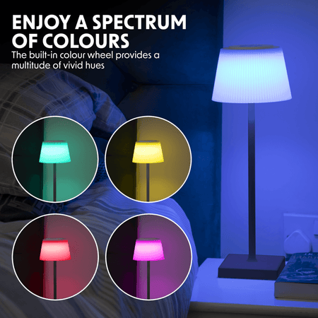 Dellonda Rechargeable Table Lamp for Home Office Restaurant RGB Colours Model No- DH212