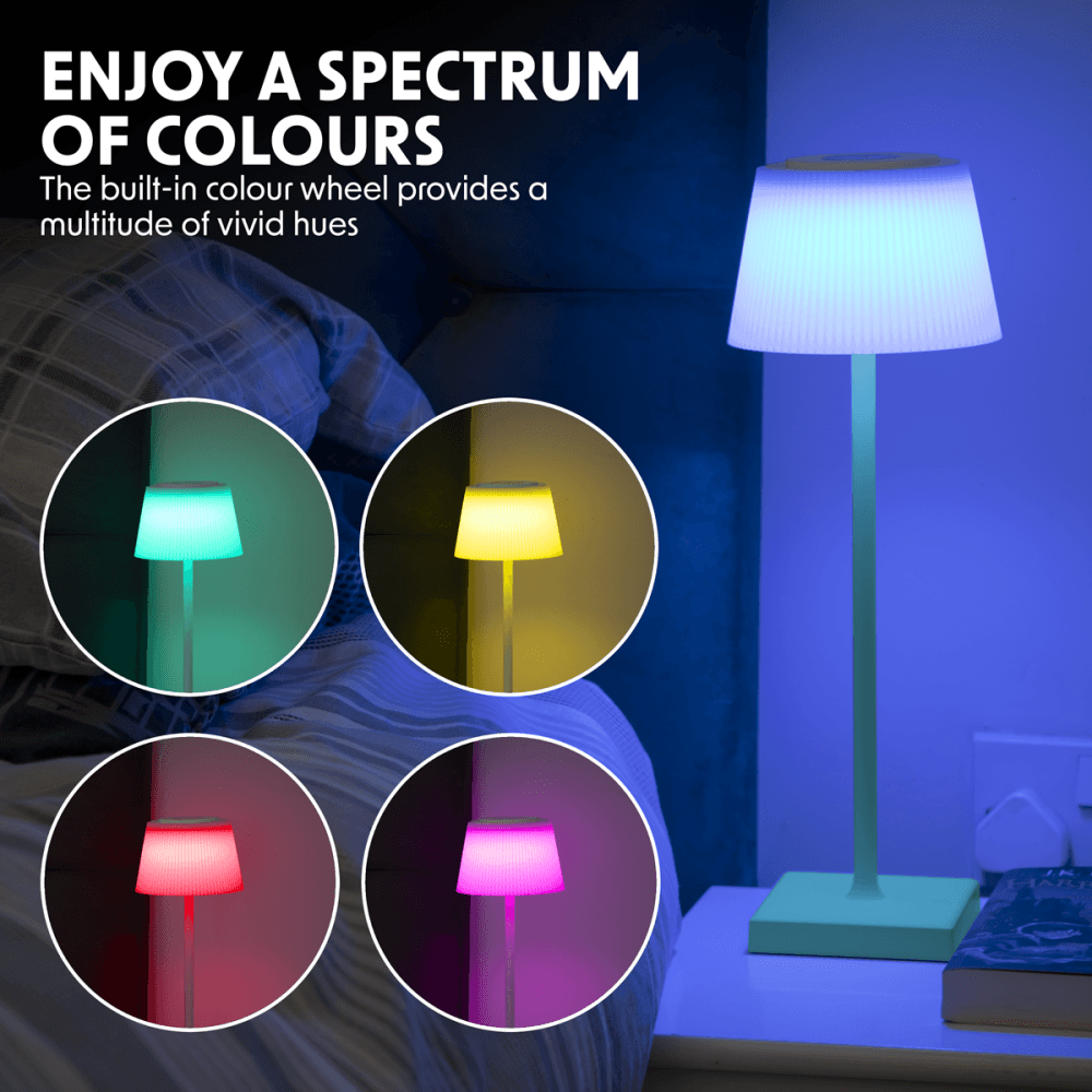 Dellonda Rechargeable Table Lamp for Home Office Restaurant RGB Colours Model No- DH214