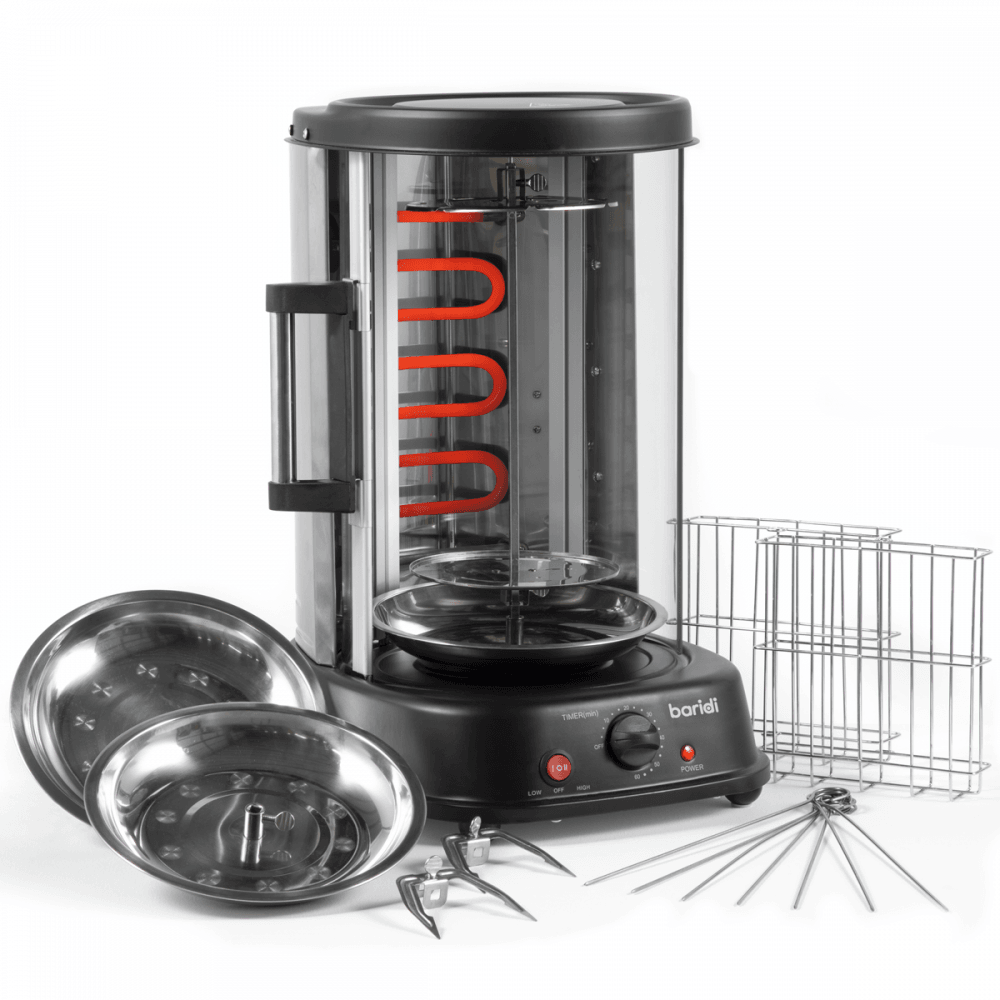 Baridi Vertical 360 Rotisserie Smokeless Grill 21L Capacity Model No- DH216