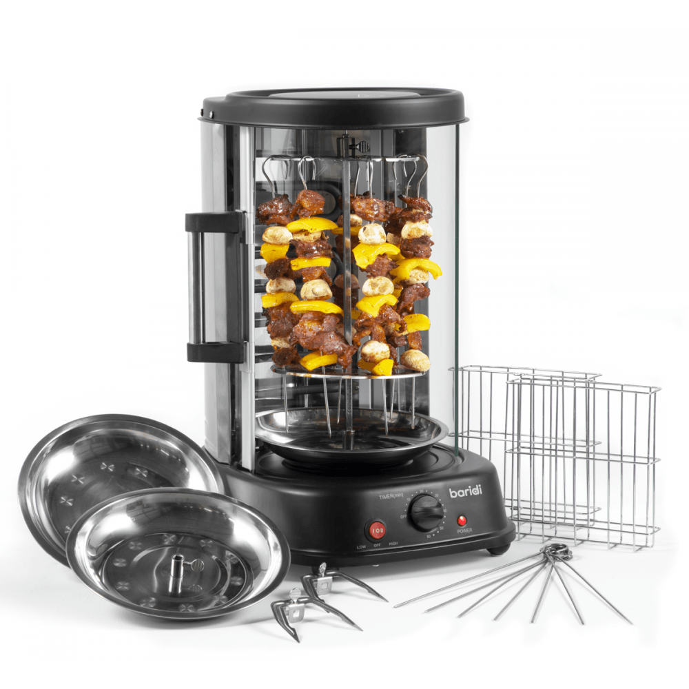 Baridi Vertical 360 Rotisserie Smokeless Grill 21L Capacity Model No- DH216