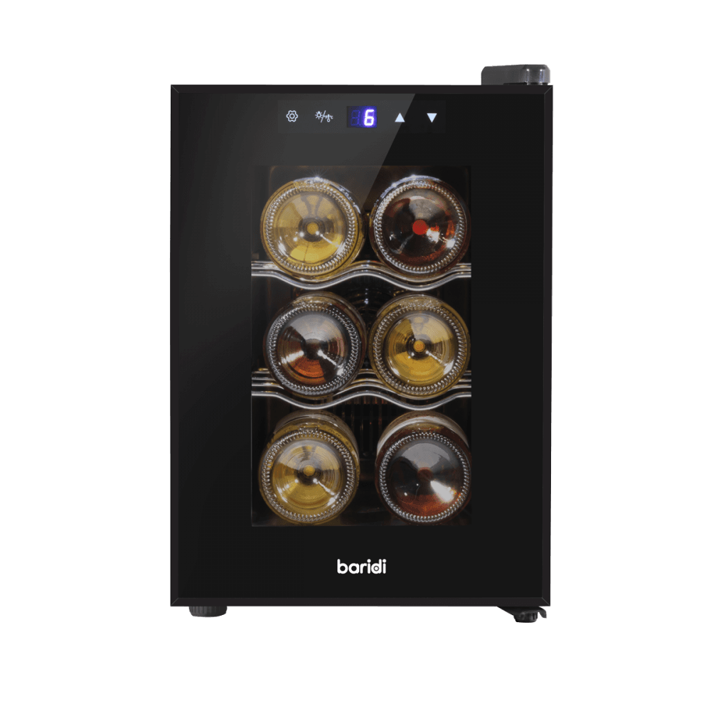 Baridi 6 Bottle Tabletop Wine Fridge & Cooler Model No- DH217