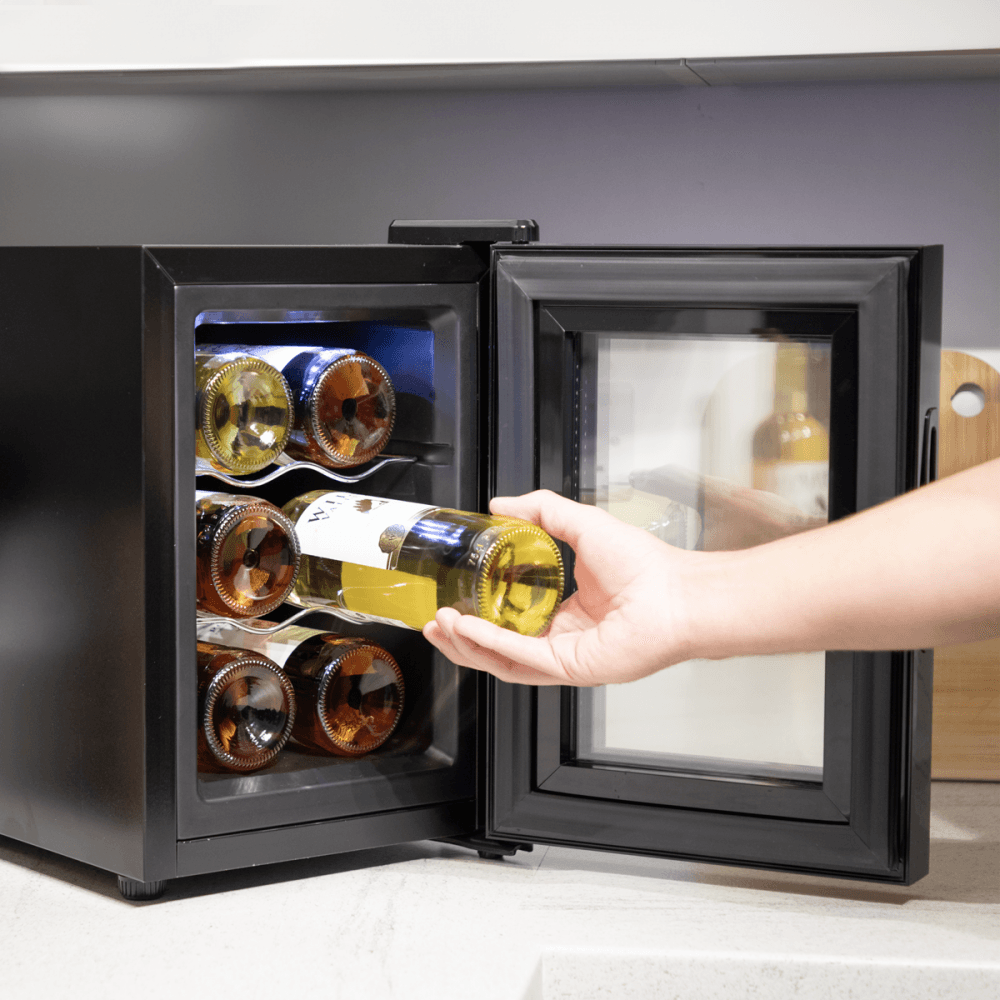 Baridi 6 Bottle Tabletop Wine Fridge & Cooler Model No- DH217