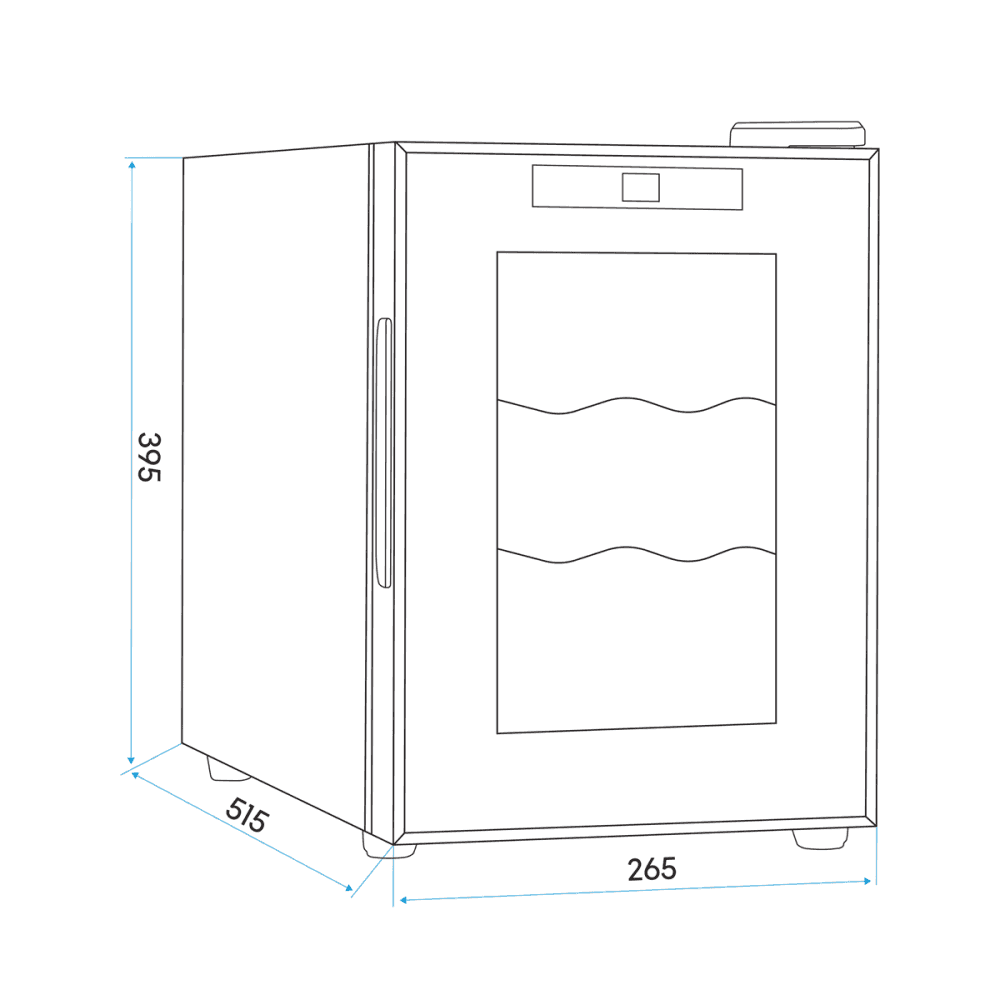 Baridi 6 Bottle Tabletop Wine Fridge & Cooler Model No- DH217
