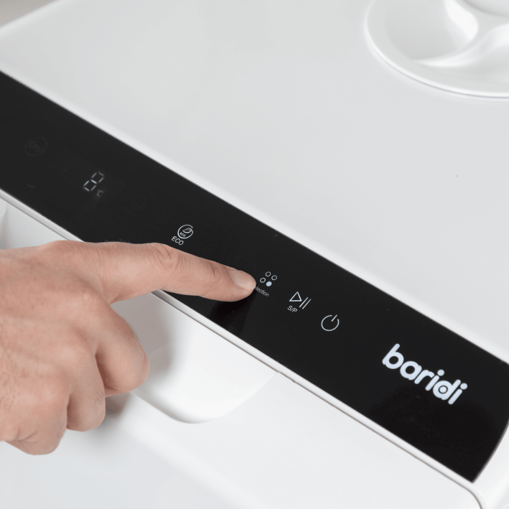 Baridi 2-4 Place Settings Mini Portable Tabletop Dishwasher, 5 Wash Functions Model No- DH224A