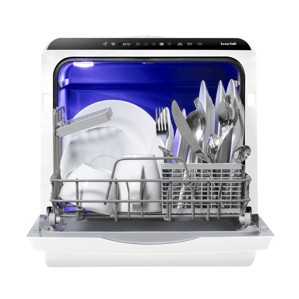Baridi 2-4 Place Settings Mini Portable Tabletop Dishwasher, 5 Wash Functions Model No- DH224A