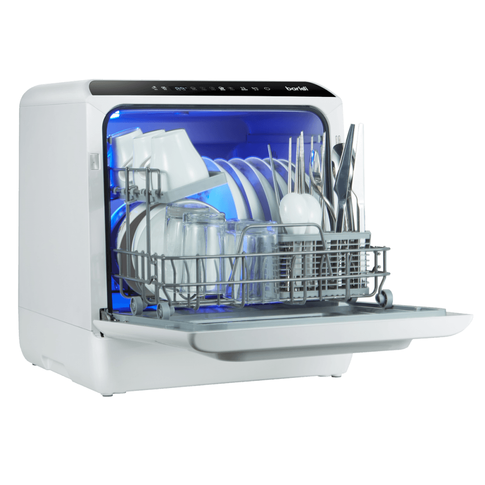 Baridi 2-4 Place Settings Mini Portable Tabletop Dishwasher, 5 Wash Functions Model No- DH224A