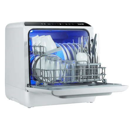 Baridi 2-4 Place Settings Mini Portable Tabletop Dishwasher, 5 Wash Functions Model No- DH224A