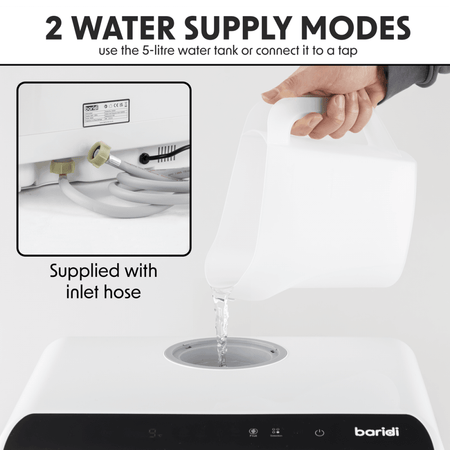 Baridi 2-4 Place Settings Mini Portable Tabletop Dishwasher, 5 Wash Functions Model No- DH224A