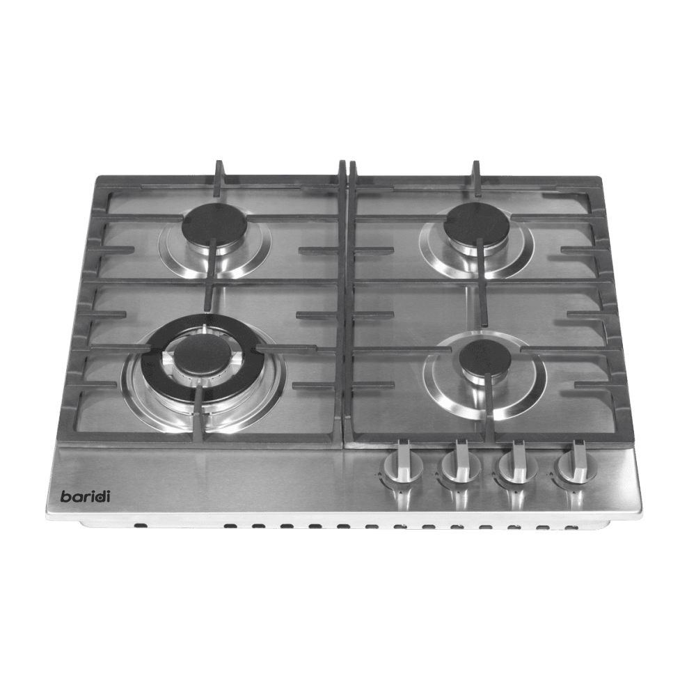 Baridi Gas Hob with 4 Cooking Zones 60cm - Stainless Steel Model No- DH225