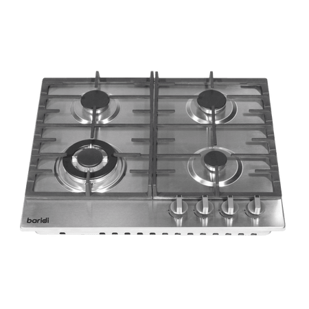 Baridi Gas Hob with 4 Cooking Zones 60cm - Stainless Steel Model No- DH225