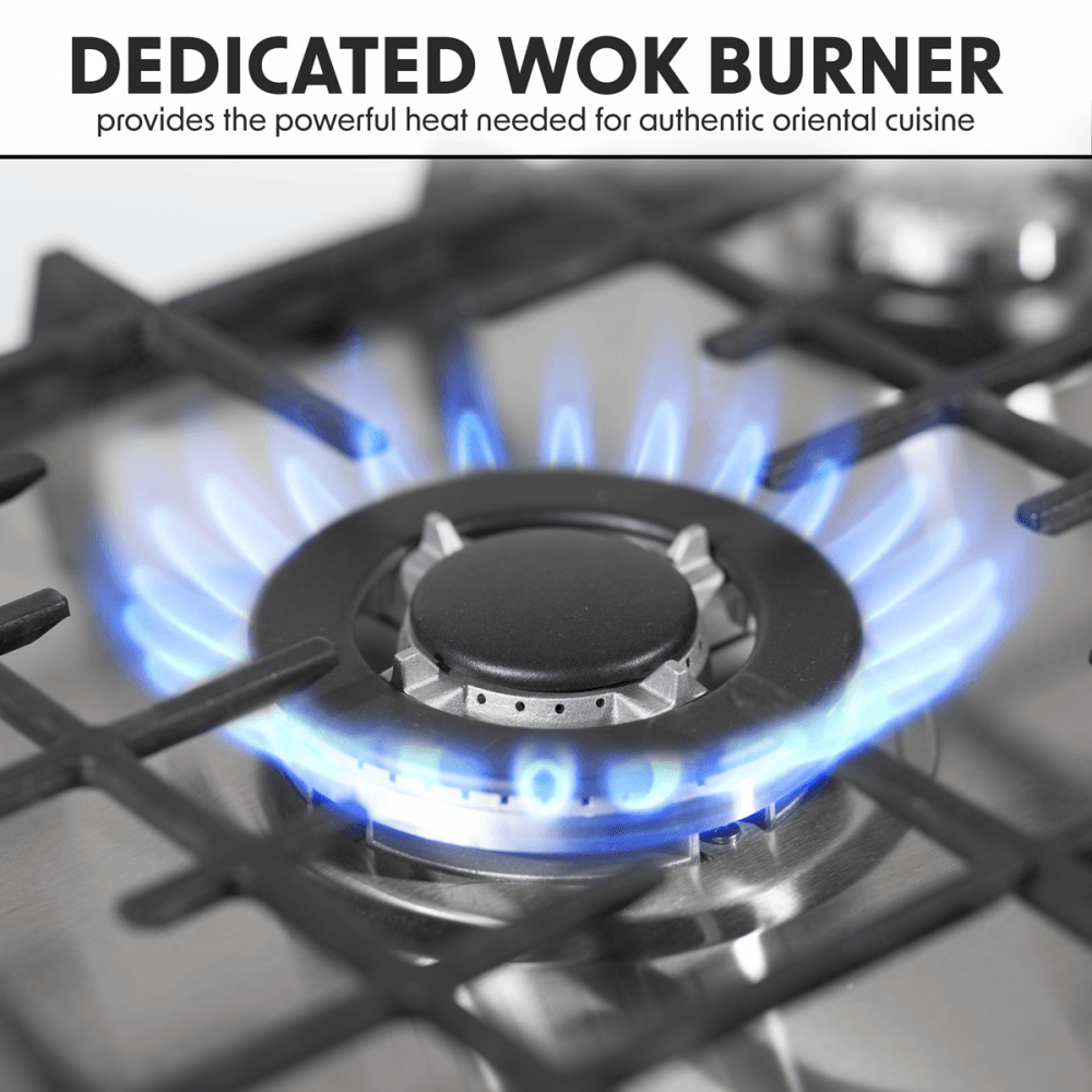 Baridi Gas Hob with 4 Cooking Zones 60cm - Stainless Steel Model No- DH225