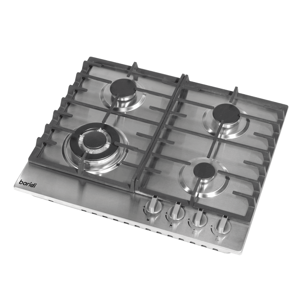 Baridi Gas Hob with 4 Cooking Zones 60cm - Stainless Steel Model No- DH225