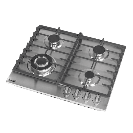 Baridi Gas Hob with 4 Cooking Zones 60cm - Stainless Steel Model No- DH225