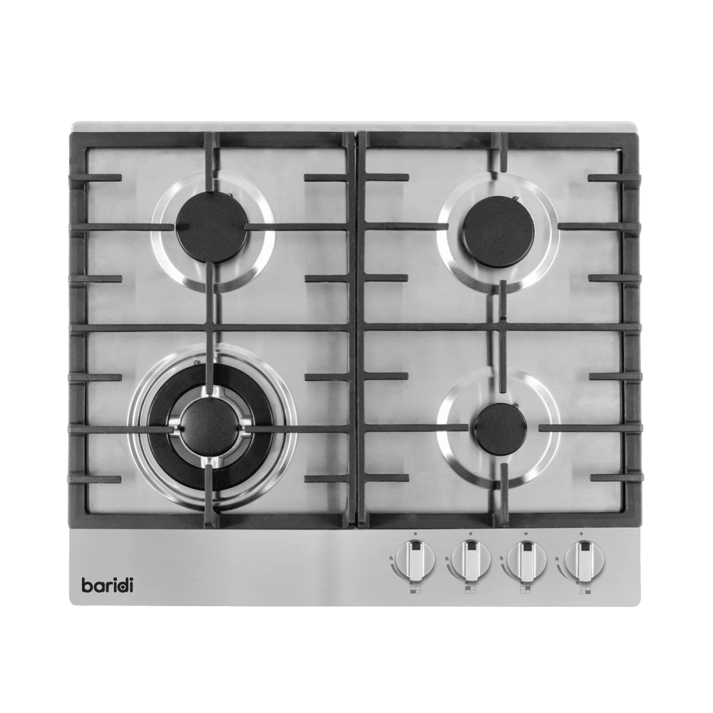 Baridi Gas Hob with 4 Cooking Zones 60cm - Stainless Steel Model No- DH225