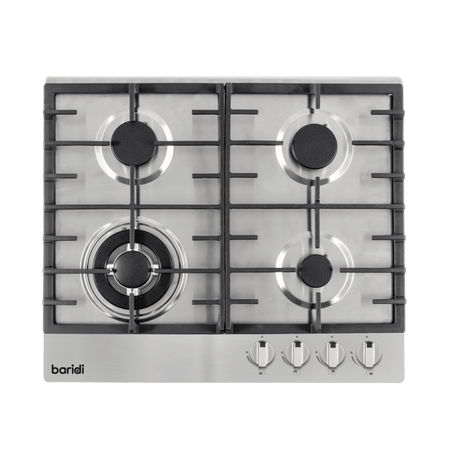 Baridi Gas Hob with 4 Cooking Zones 60cm - Stainless Steel Model No- DH225