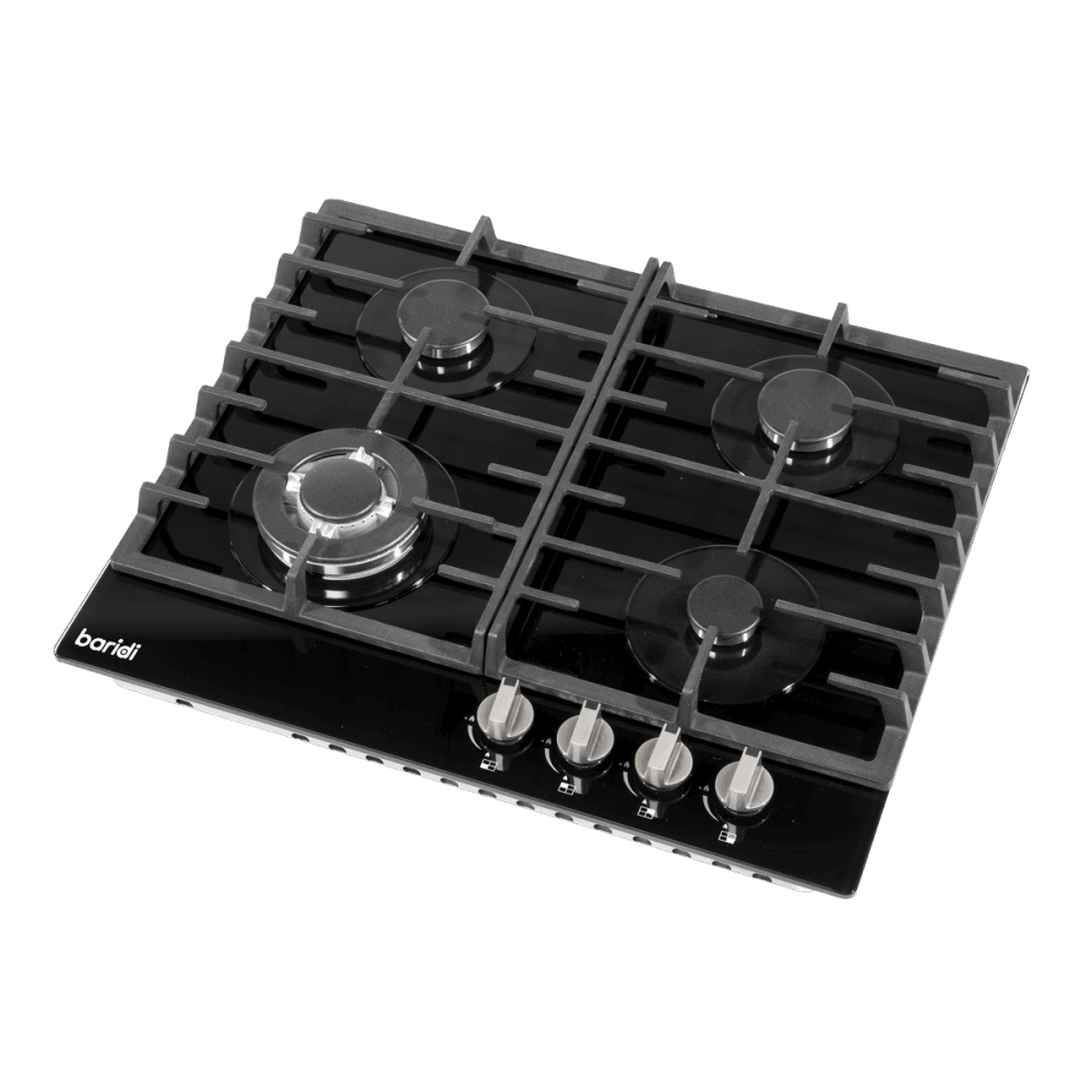 Baridi Gas Hob with 4 Cooking Zones 60cm - Black Model No- DH226