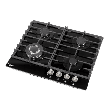 Baridi Gas Hob with 4 Cooking Zones 60cm - Black Model No- DH226
