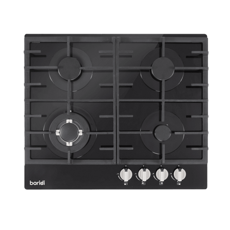 Baridi Gas Hob with 4 Cooking Zones 60cm - Black Model No- DH226